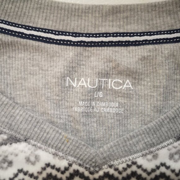 Nautica Ladies Size Large 2 Piece Long Sleeves Loose Fit Lounge Set - Picture 3 of 15